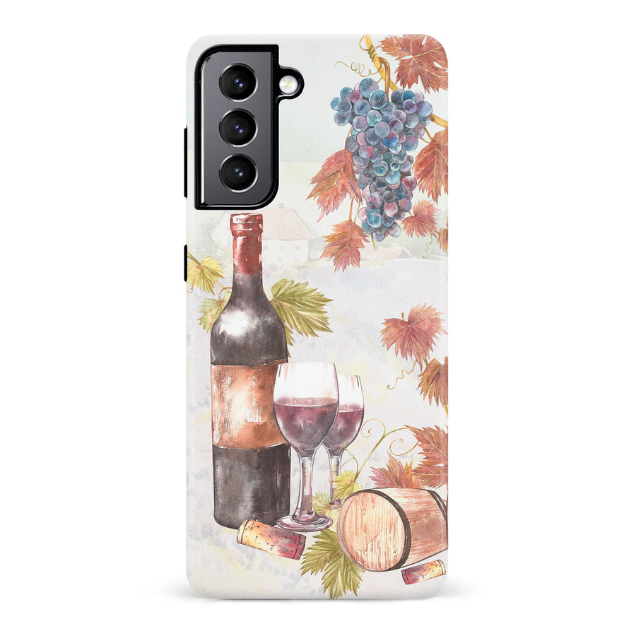 Samsung Galaxy S22 Wine & Grapes Painting Phone Case