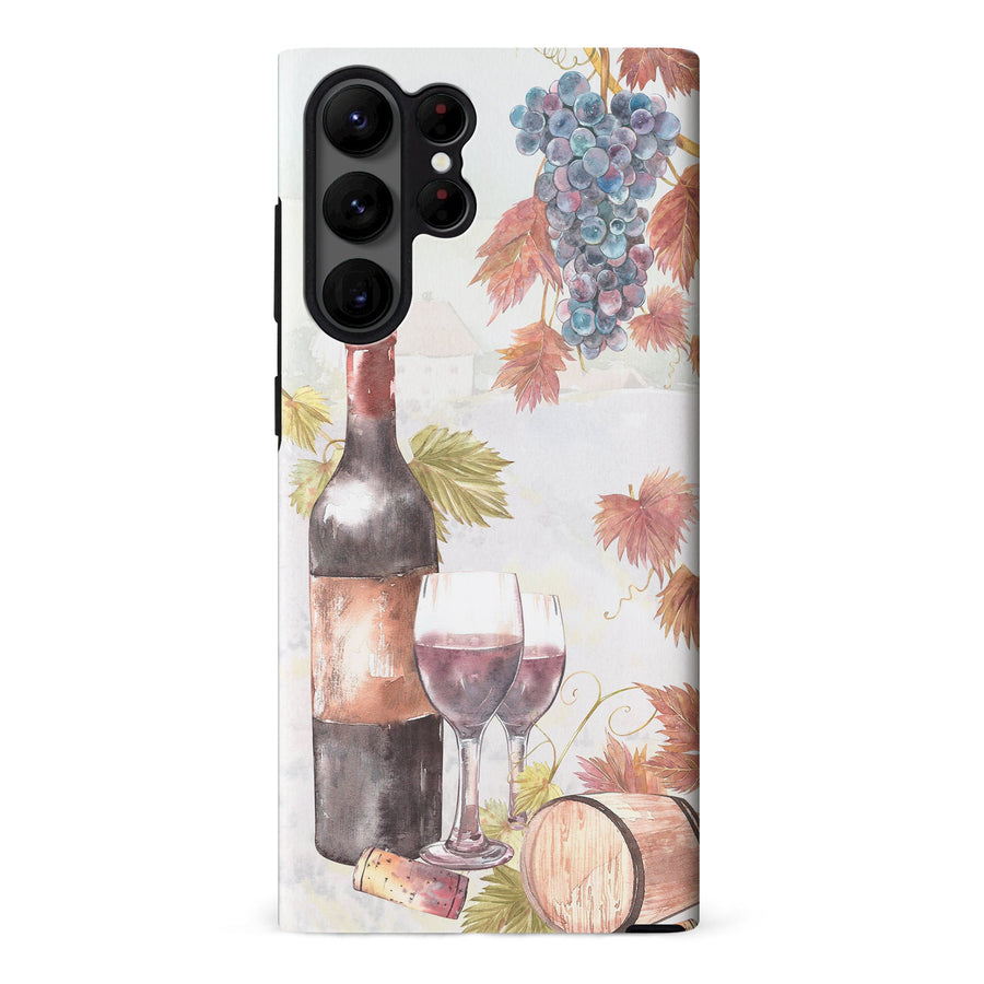 Samsung Galaxy S23 Ultra Wine & Grapes Painting Phone Case