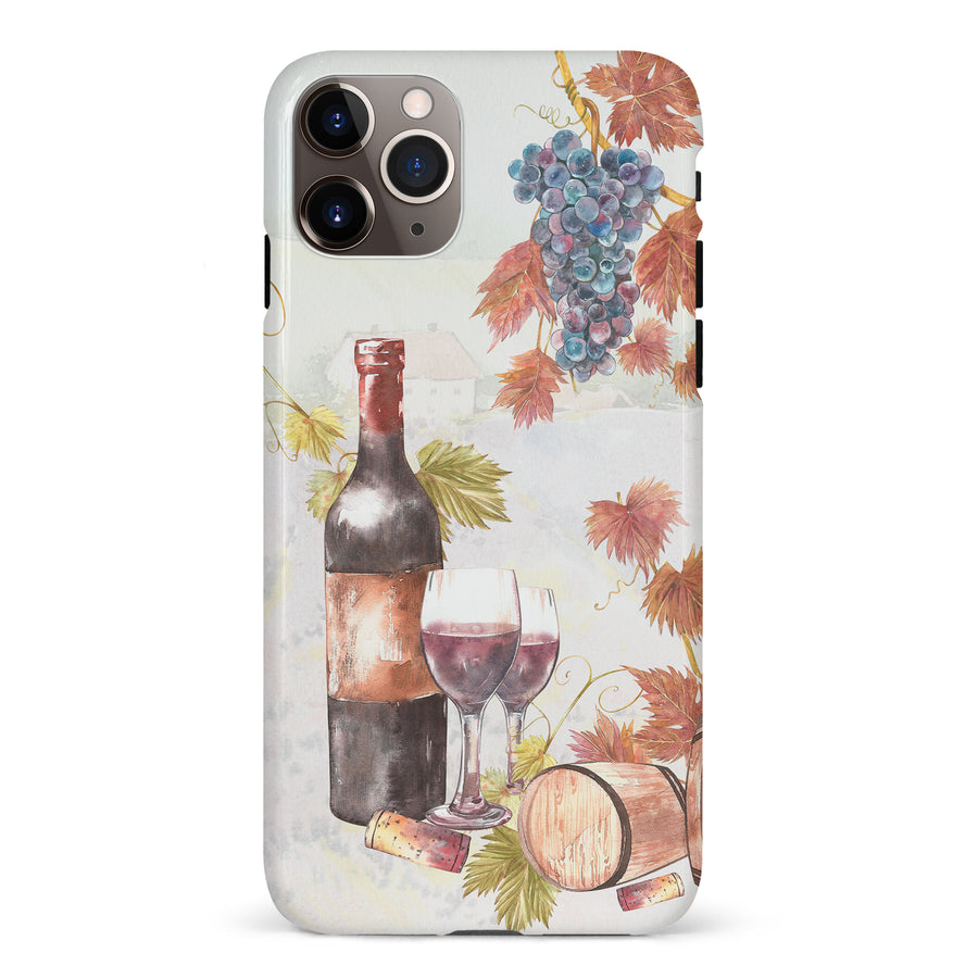 iPhone 11 Pro Max Wine & Grapes Painting Phone Case