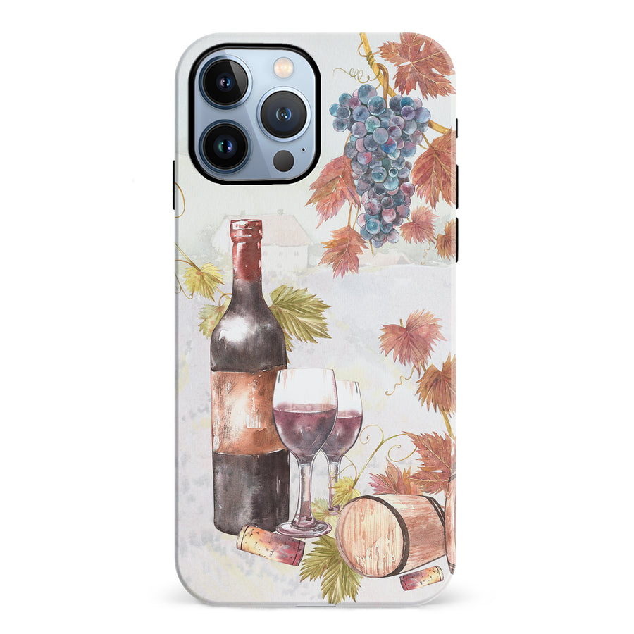 iPhone 12 Pro Wine & Grapes Painting Phone Case