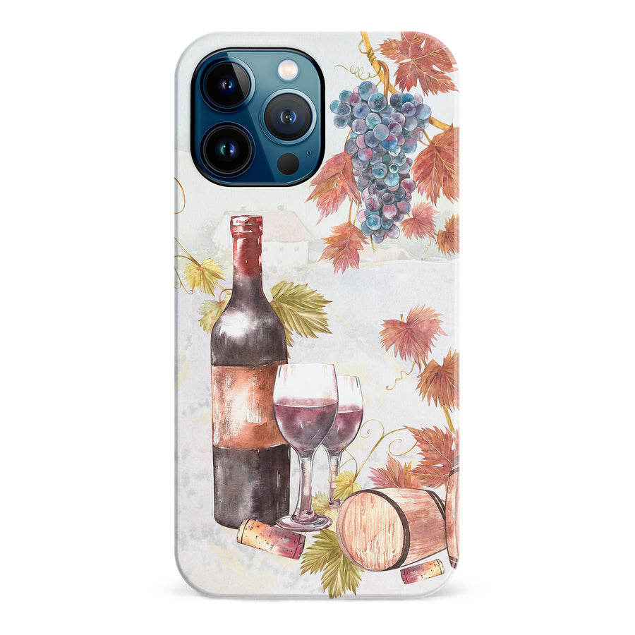 iPhone 12 Pro Max Wine & Grapes Painting Phone Case
