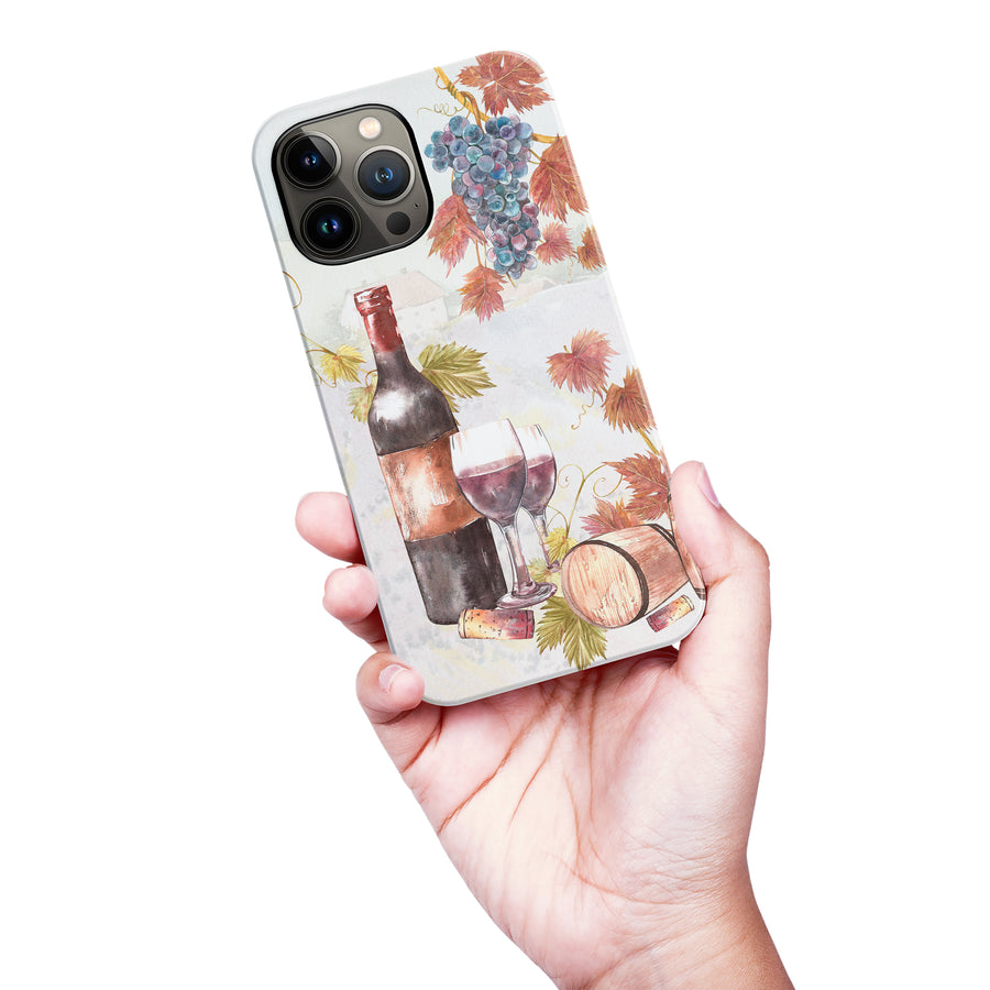 iPhone 13 Pro Max Wine & Grapes Painting Phone Case