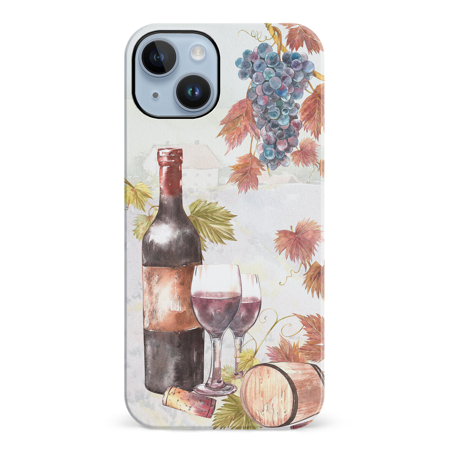 iPhone 14 Plus Wine & Grapes Painting Phone Case