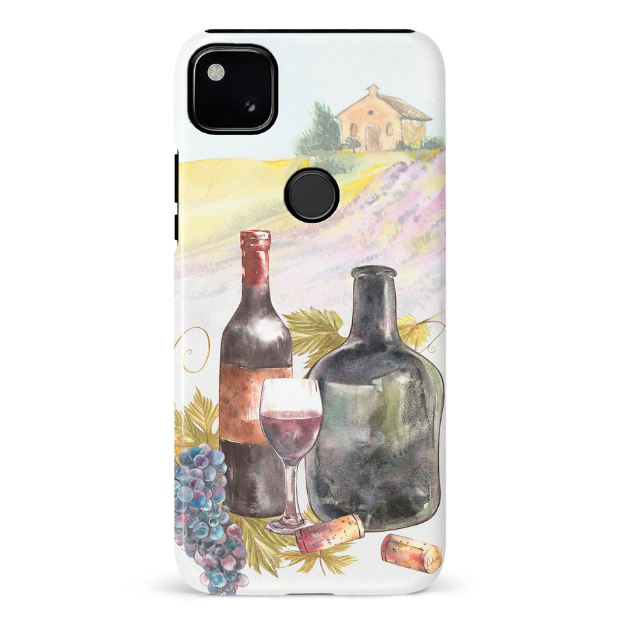Google Pixel 4A Wine Bottles Painting Phone Case