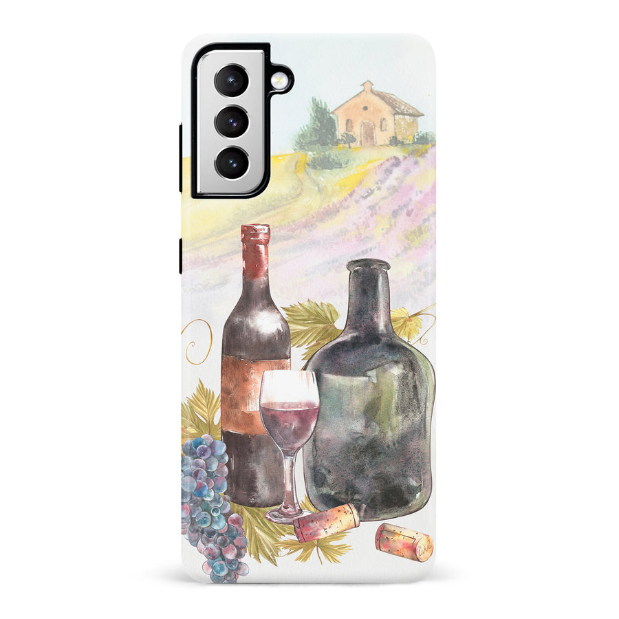 Samsung Galaxy S21 Wine Bottles Painting Phone Case