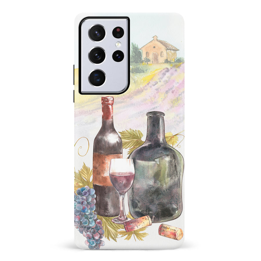 Samsung Galaxy S21 Ultra Wine Bottles Painting Phone Case