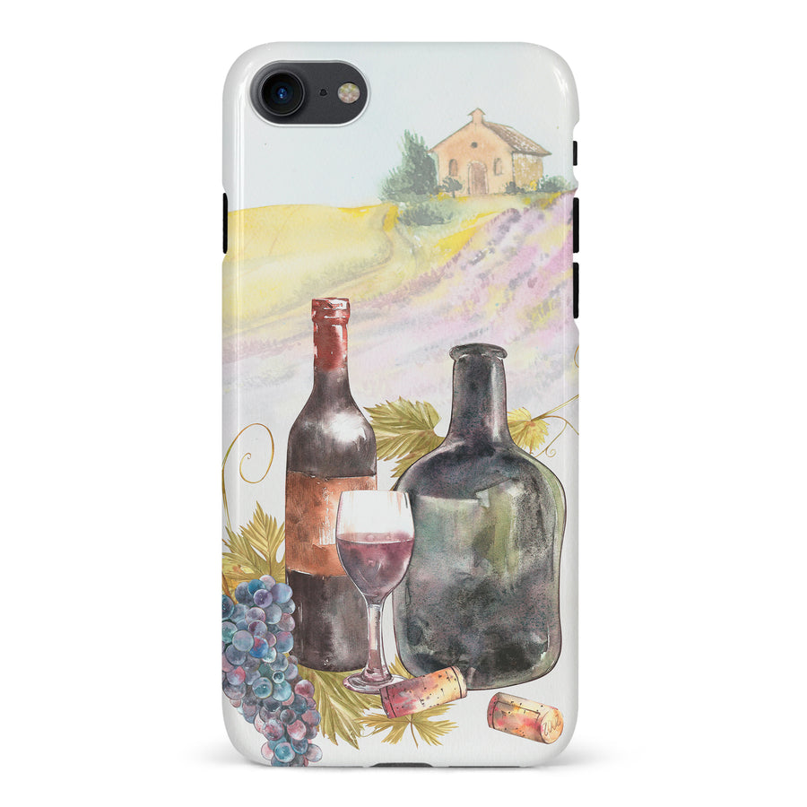 iPhone 7/8/SE Wine Bottles Painting Phone Case