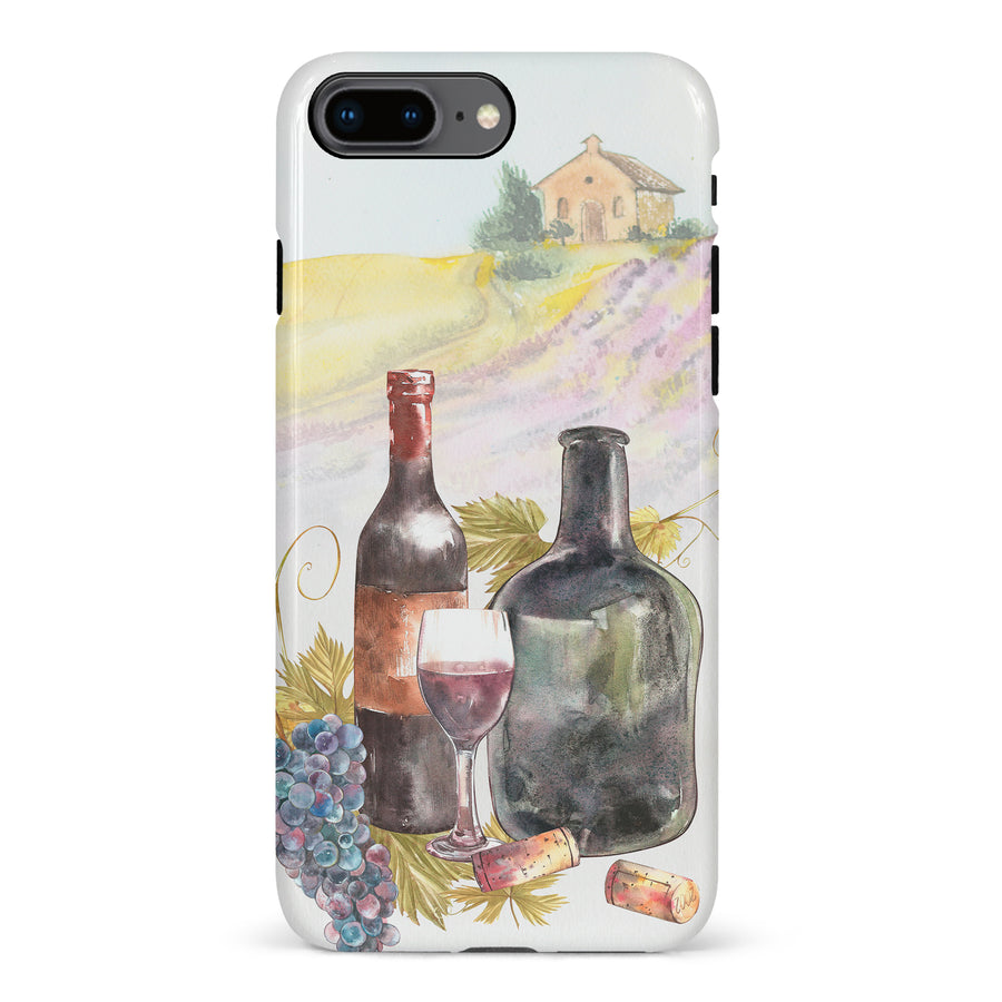 iPhone 8 Plus Wine Bottles Painting Phone Case