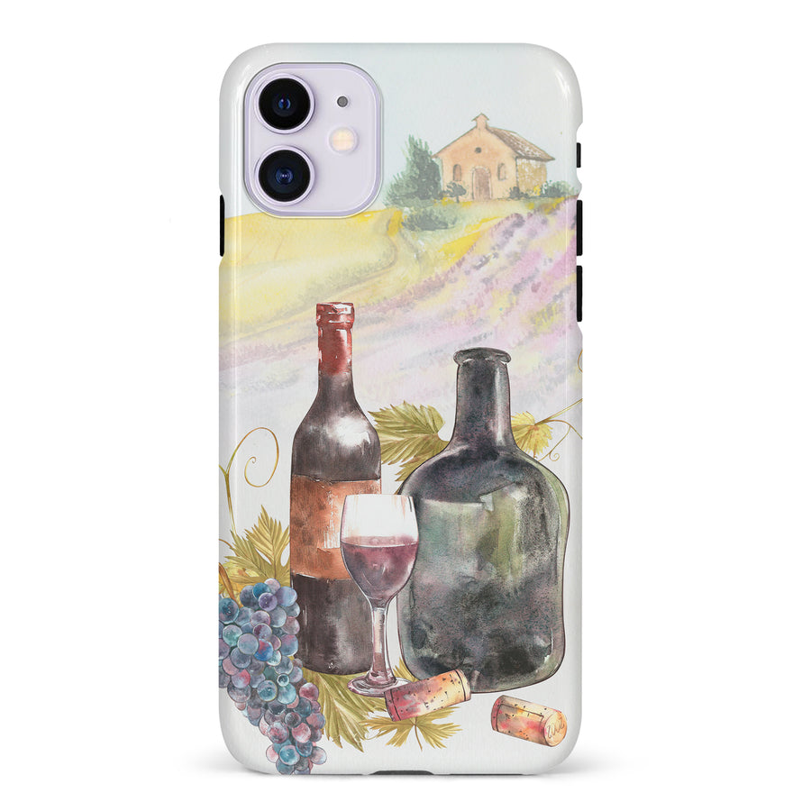 iPhone 11 Wine Bottles Painting Phone Case