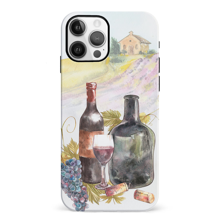iPhone 12 Wine Bottles Painting Phone Case