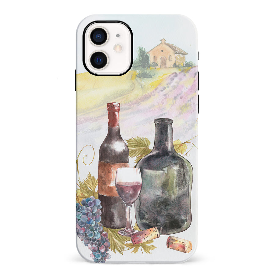 iPhone 12 Mini Wine Bottles Painting Phone Case