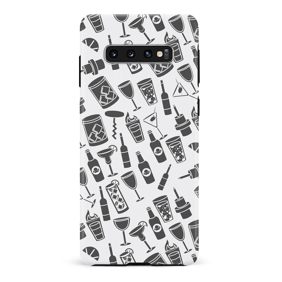 Samsung Galaxy S10 Cocktails & Dreams Phone Case in White