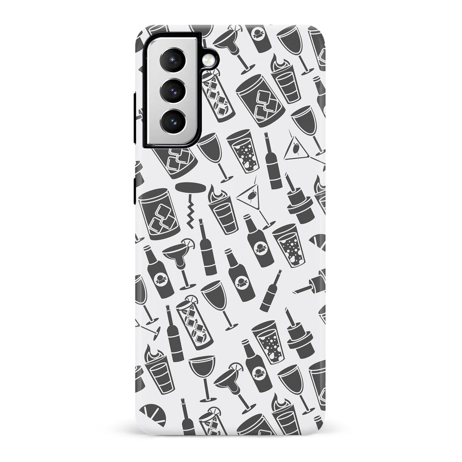 Samsung Galaxy S21 Cocktails & Dreams Phone Case in White