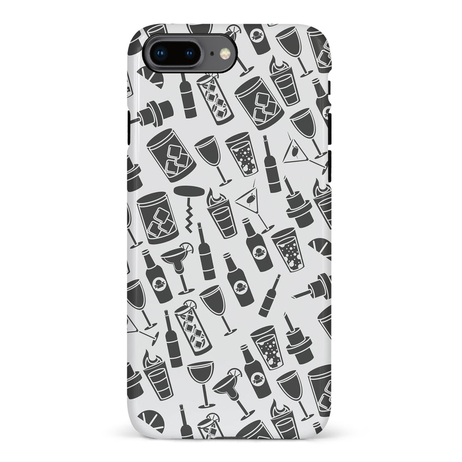 iPhone 8 Plus Cocktails & Dreams Phone Case in White
