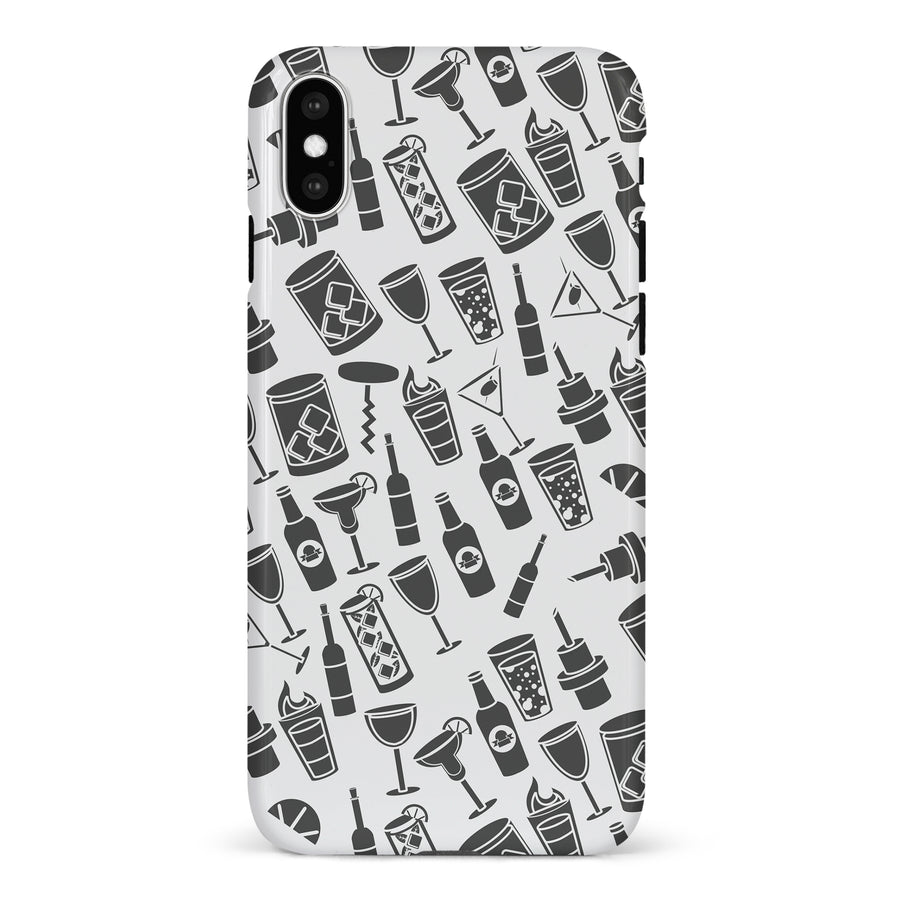 iPhone X/XS Cocktails & Dreams Phone Case in White