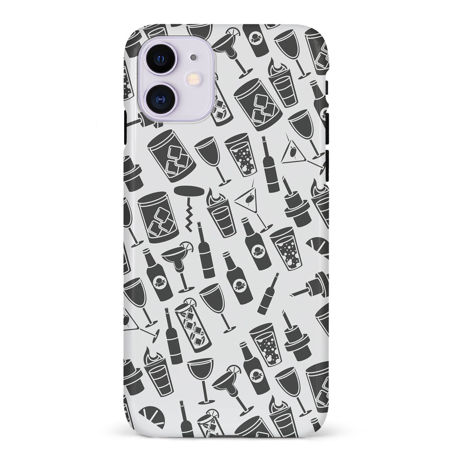 iPhone 11 Cocktails & Dreams Phone Case in White