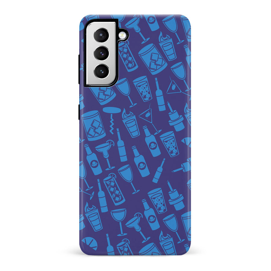 Samsung Galaxy S21 Cocktails & Dreams Phone Case in Blue