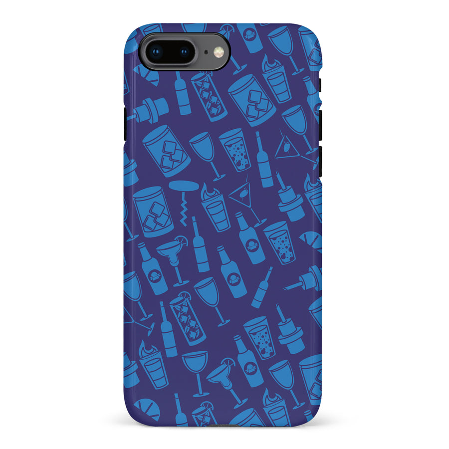iPhone 8 Plus Cocktails & Dreams Phone Case in Blue