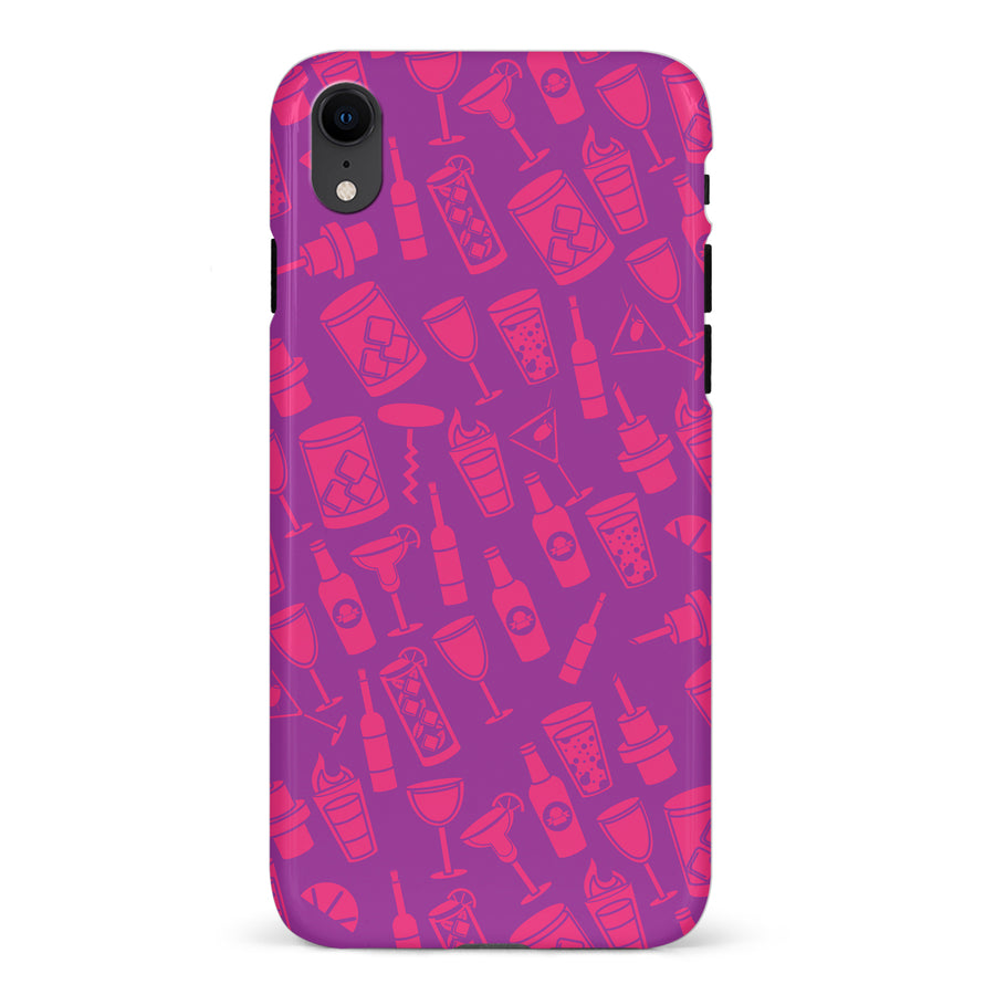 iPhone XR Cocktails & Dreams Phone Case in Magenta