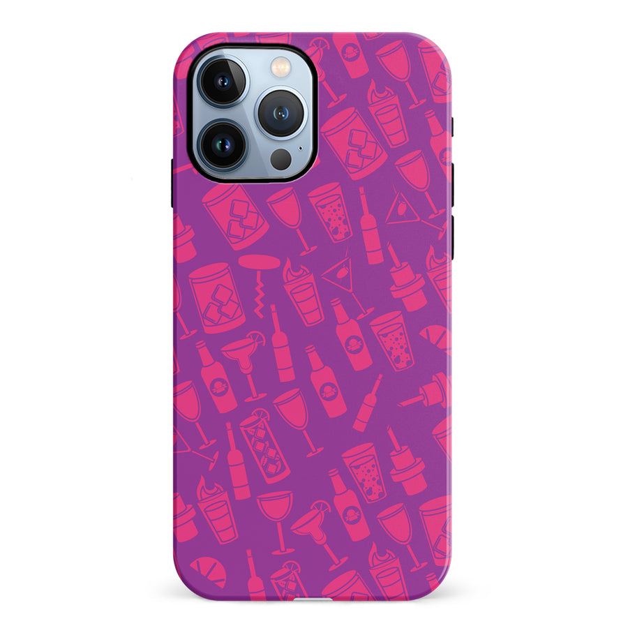 iPhone 12 Pro Cocktails & Dreams Phone Case in Magenta