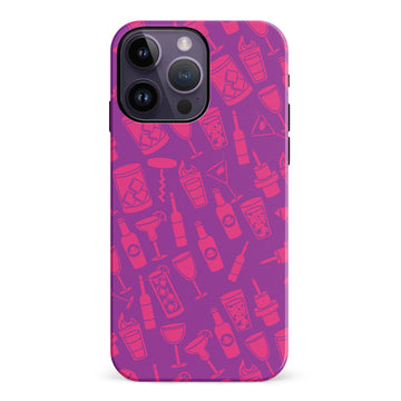 iPhone 14 Pro Max Cocktails & Dreams Phone Case in Magenta
