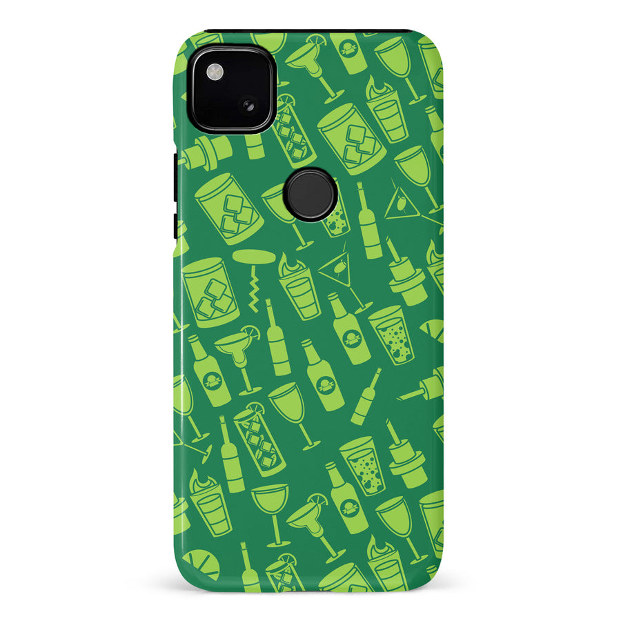 Google Pixel 4A Cocktails & Dreams Phone Case in Green