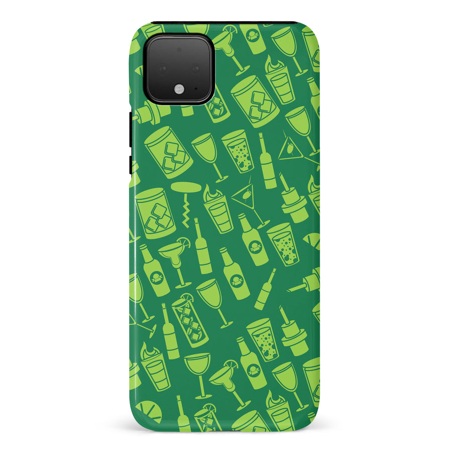Google Pixel 4 XL Cocktails & Dreams Phone Case in Green