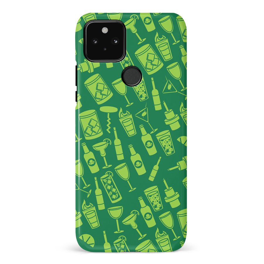 Google Pixel 5 Cocktails & Dreams Phone Case in Green