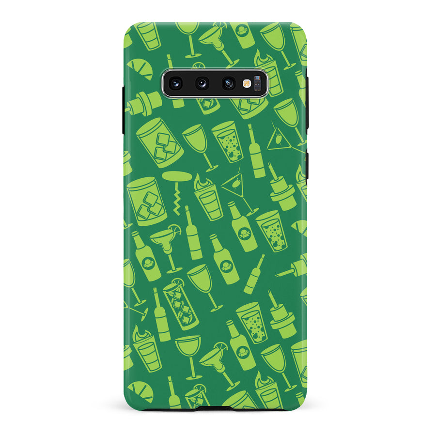 Samsung Galaxy S10 Cocktails & Dreams Phone Case in Green