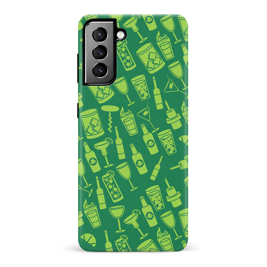 Samsung Galaxy S21 Plus Cocktails & Dreams Phone Case in Green