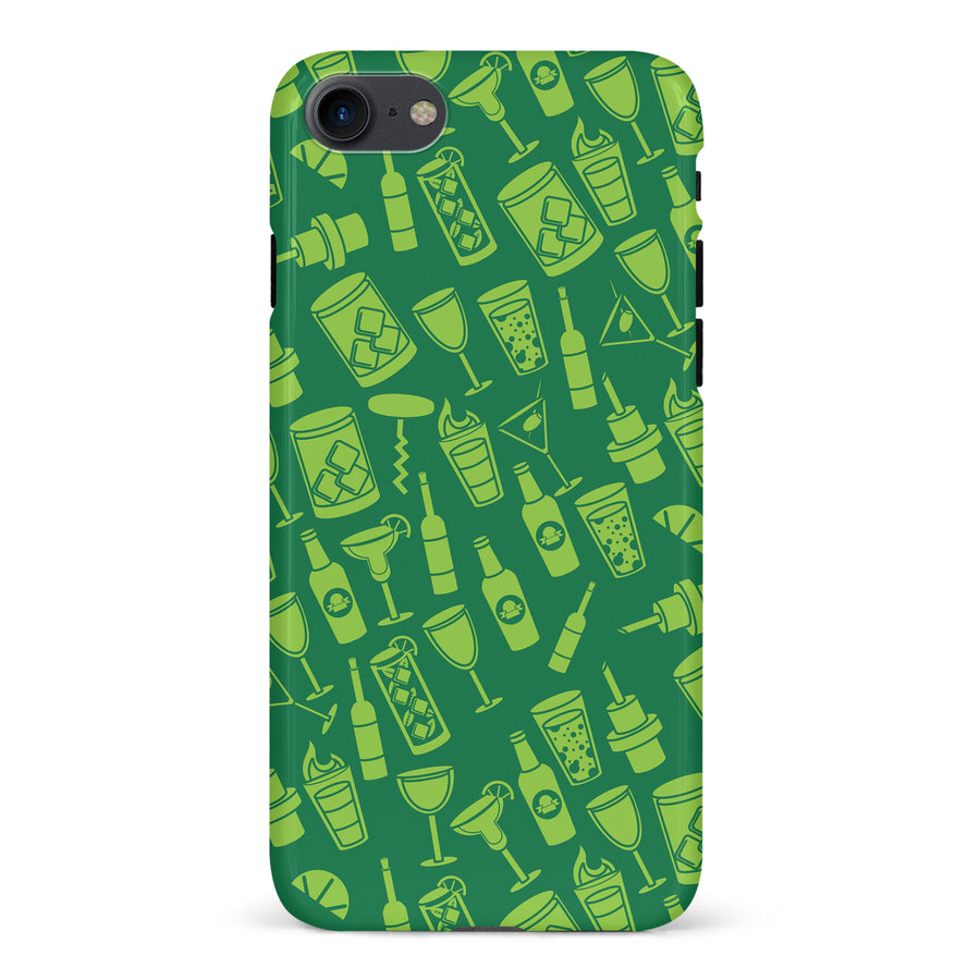 iPhone 7/8/SE Cocktails & Dreams Phone Case in Green