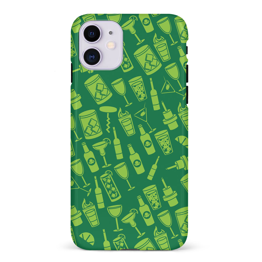 iPhone 11 Cocktails & Dreams Phone Case in Green