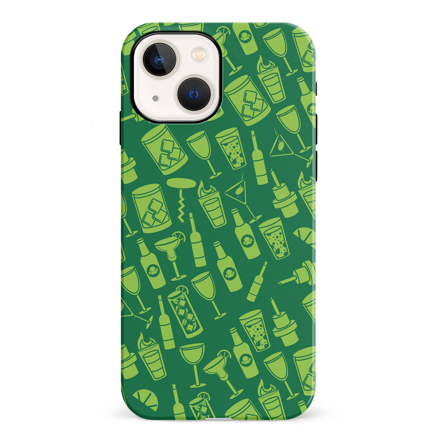 iPhone 13 Cocktails & Dreams Phone Case in Green