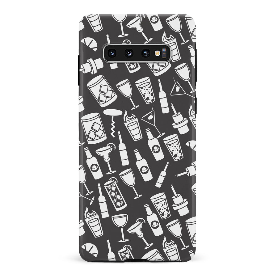 Samsung Galaxy S10 Cocktails & Dreams Phone Case in Black