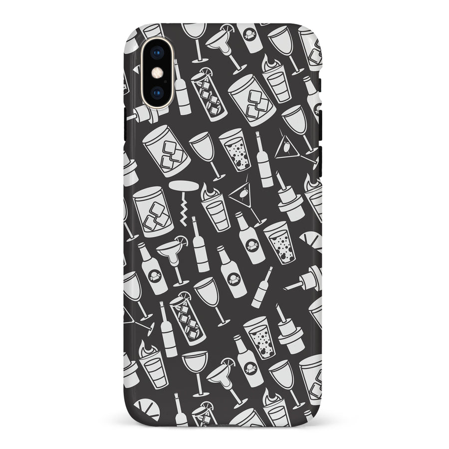 iPhone XS Max Cocktails & Dreams Phone Case in Black