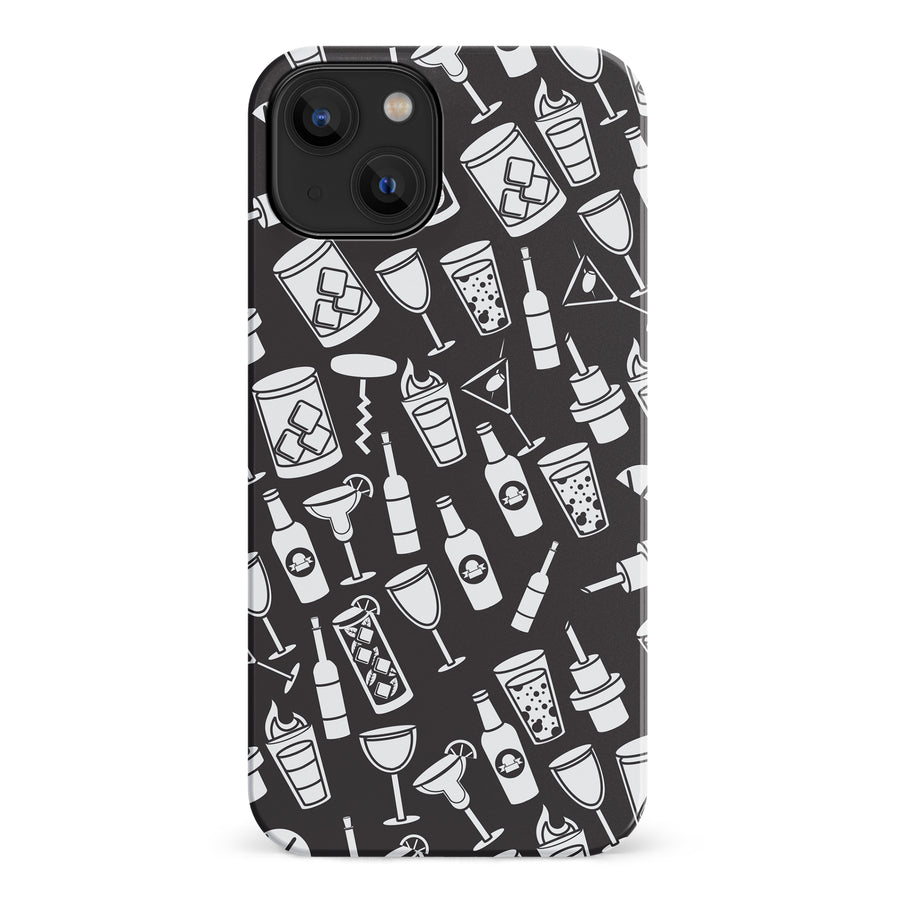 iPhone 14 Cocktails & Dreams Phone Case in Black