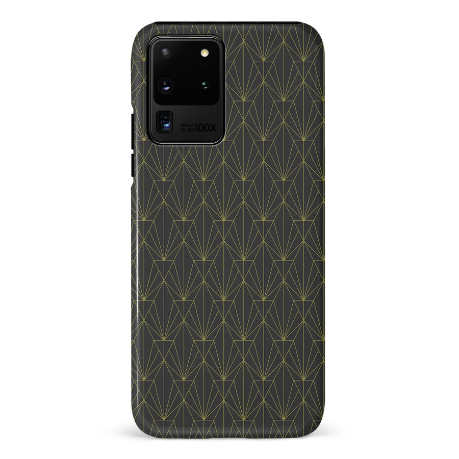 Samsung Galaxy S20 Ultra Showcase Art Deco Phone Case in Black