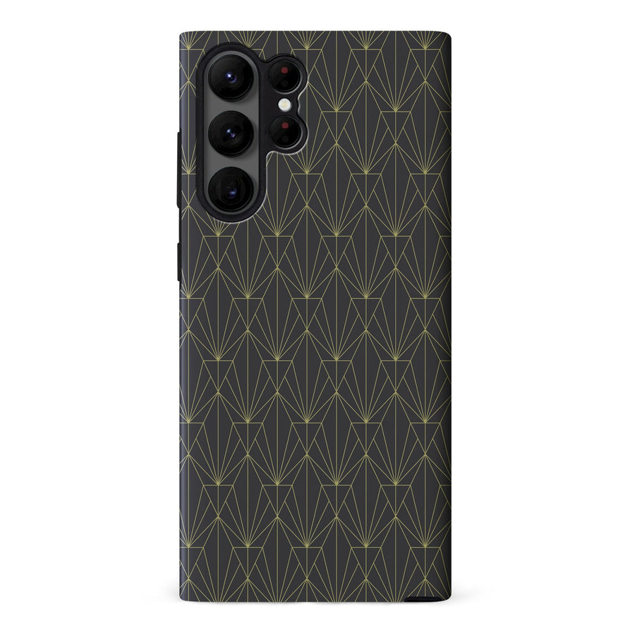 Samsung Galaxy S23 Ultra Showcase Art Deco Phone Case - Black
