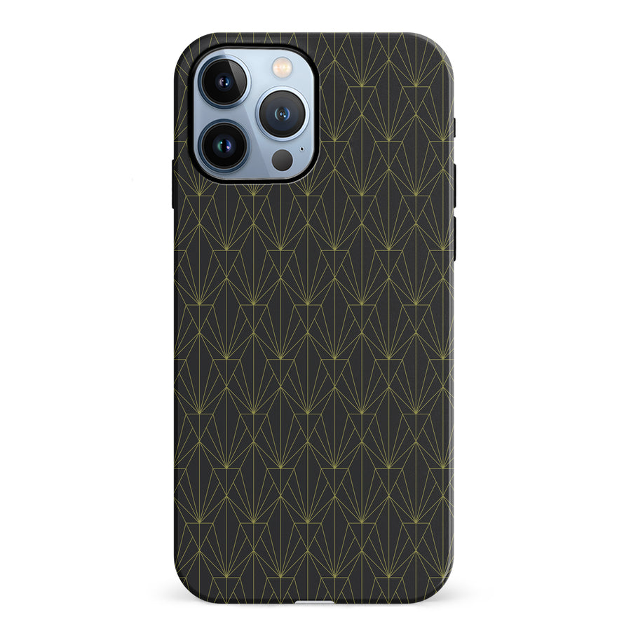 iPhone 12 Pro Showcase Art Deco Phone Case in Black