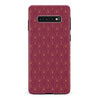 Samsung Galaxy S10 Showcase Art Deco Phone Case in Maroon