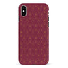 iPhone X/XS Showcase Art Deco Phone Case in Maroon