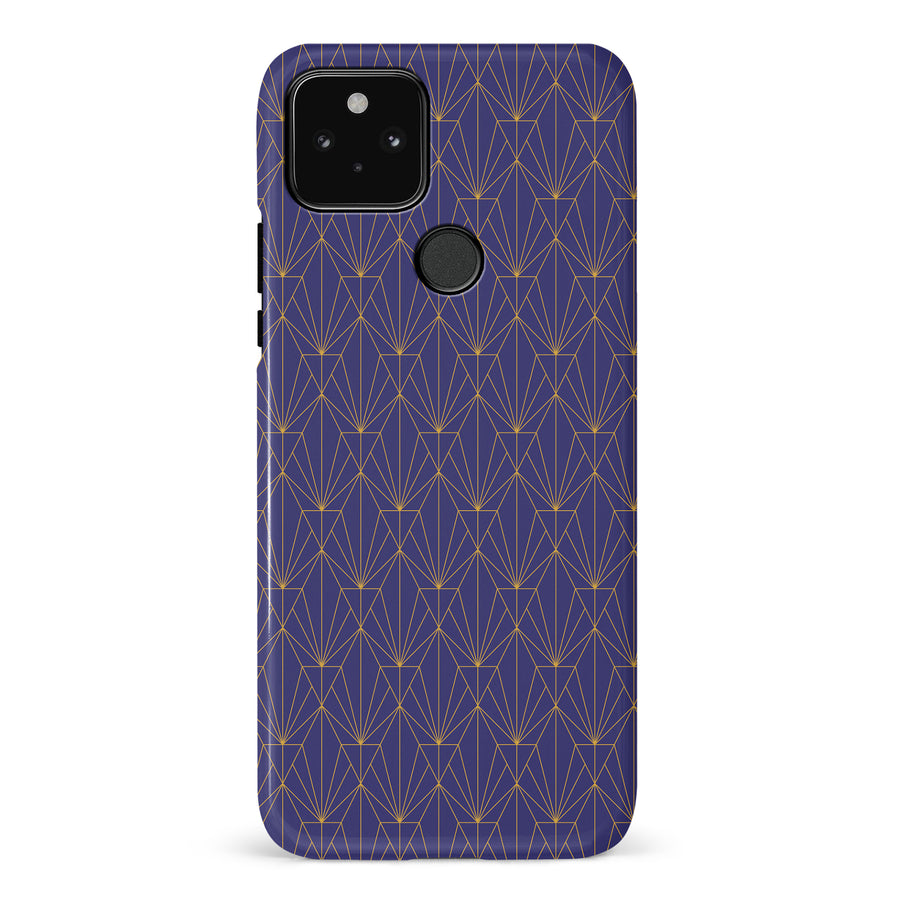 Google Pixel 5 Showcase Art Deco Phone Case in Purple