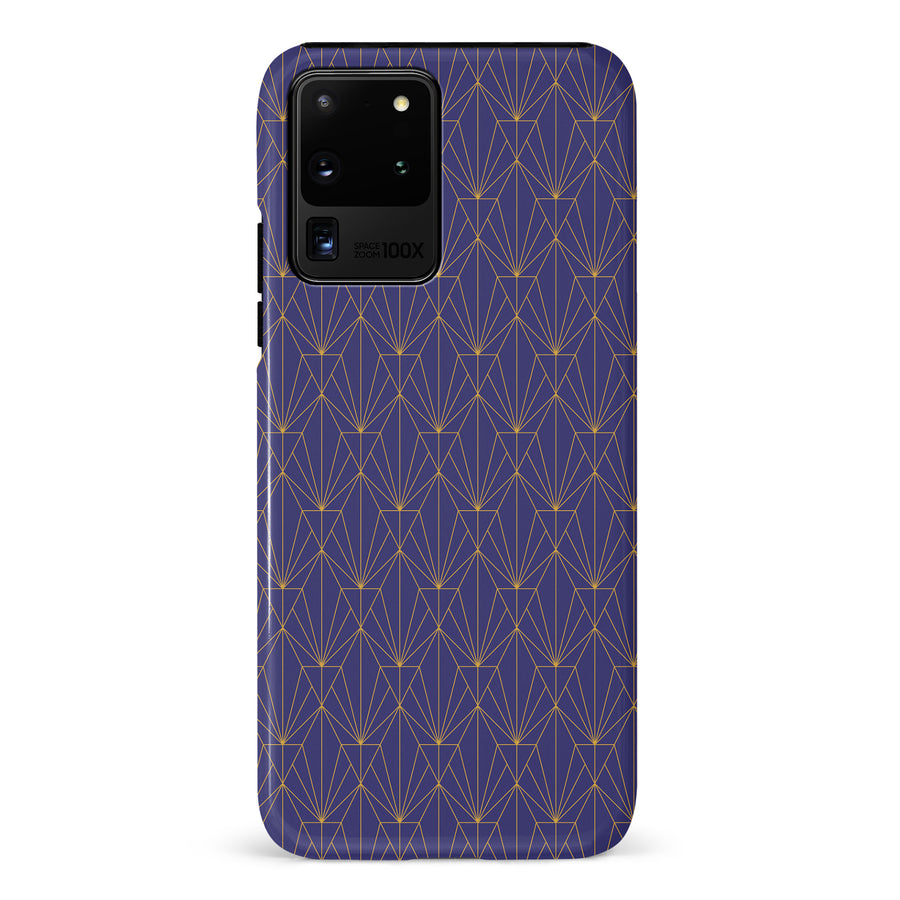 Samsung Galaxy S20 Ultra Showcase Art Deco Phone Case in Purple