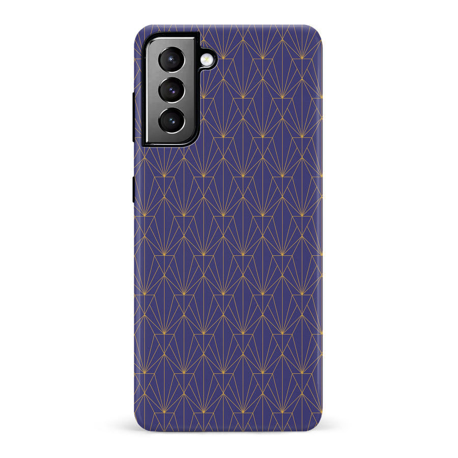Samsung Galaxy S21 Plus Showcase Art Deco Phone Case in Purple