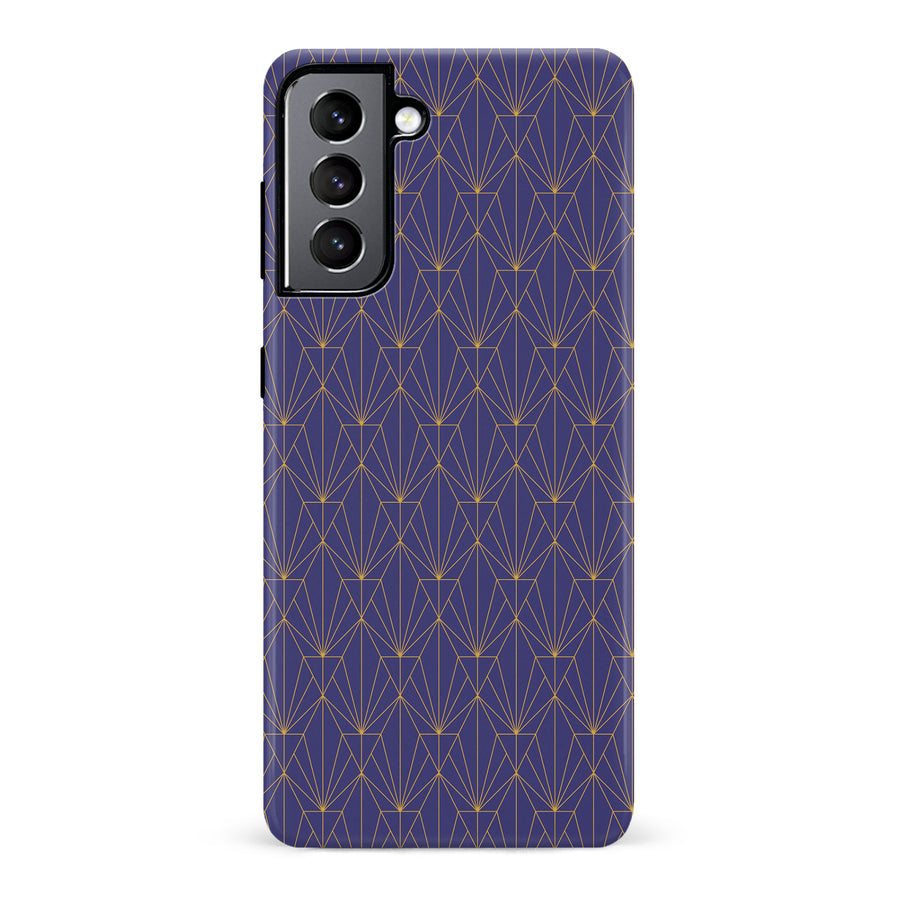 Samsung Galaxy S22 Showcase Art Deco Phone Case in Purple