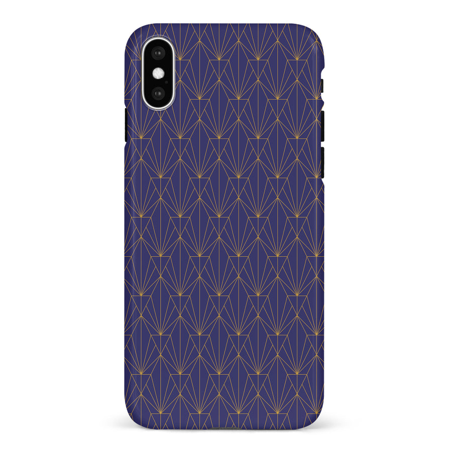 iPhone X/XS Showcase Art Deco Phone Case in Purple