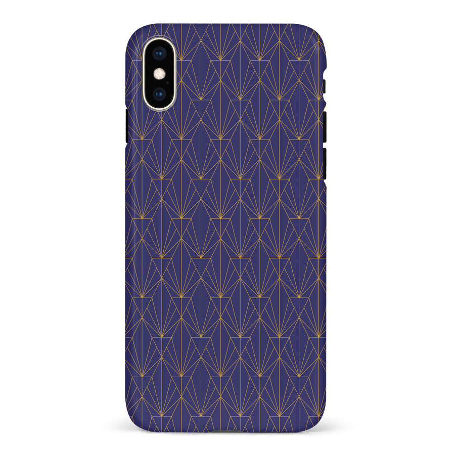 iPhone XS Max Showcase Art Deco Phone Case in Purple