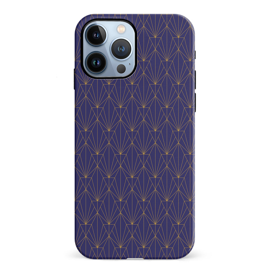 iPhone 12 Pro Showcase Art Deco Phone Case in Purple