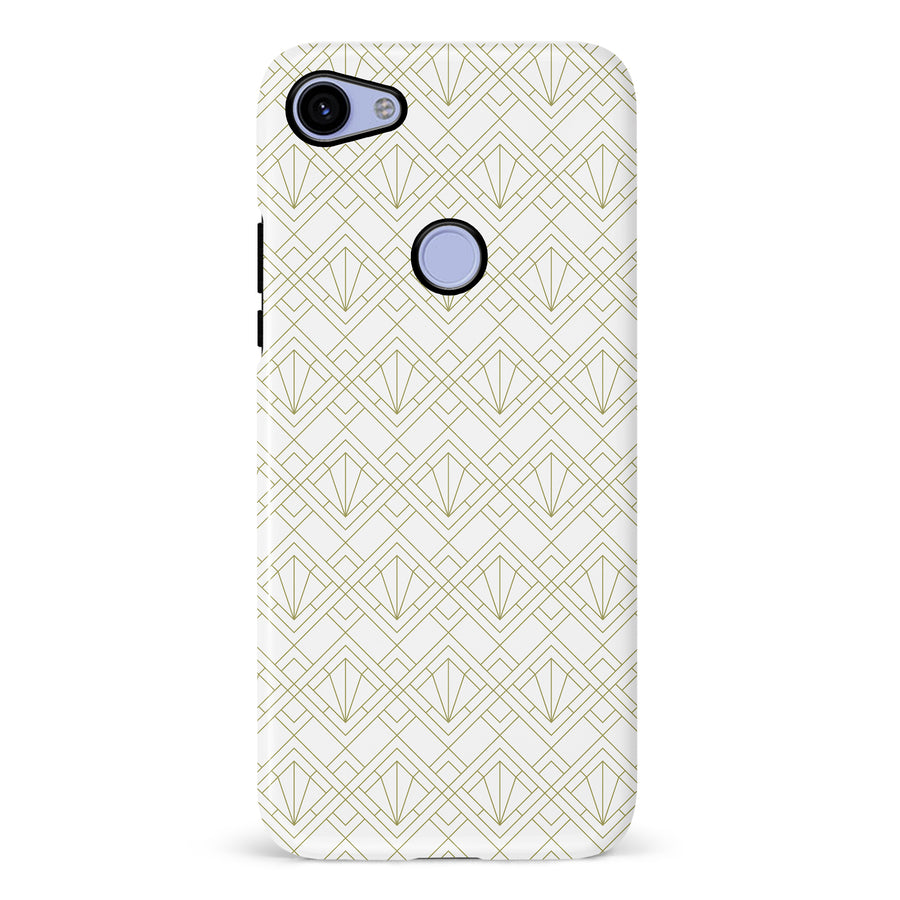 Google Pixel 3A XL Iconic Art Deco Phone Case in White