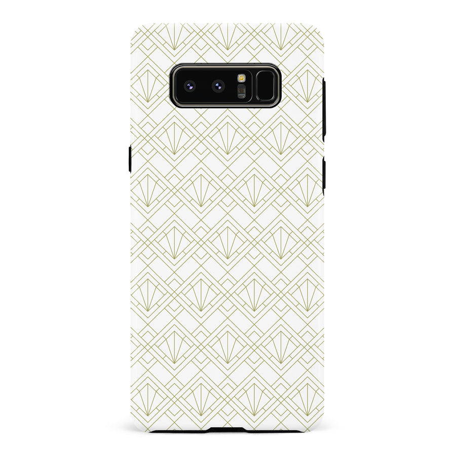 Samsung Galaxy Note 8 Showcase Art Deco Phone Case in White